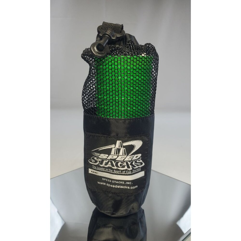 Speed Stacks 12 Cups Competition Stackers Green WSSA w/ Mesh Bag